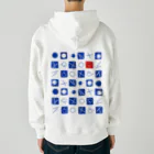 音楽と和の雑貨屋　たむたむの【ドラムの日2022】ドラム市松 Heavyweight Zip Hoodie