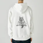 こうめ屋のトラ猫　ふみふみさん　フミフミ猫　丸顔　笑顔猫 Heavyweight Zip Hoodie