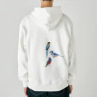 エダマメトイチ雑貨店のI love blue birds 5 -2 Heavyweight Zip Hoodie