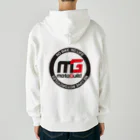 モトギルドのMGジップパーカー：ロゴ（ホワイト） Heavyweight Zip Hoodie