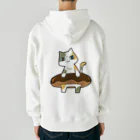 うさやのドーナツをゲットしてご満悦の猫 Heavyweight Zip Hoodie