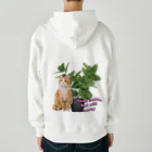 𝙈𝙊𝙈𝙊'𝙨 𝙎𝙝𝙤𝙥の植物とねこ_02 Heavyweight Zip Hoodie