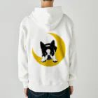 コチ(ボストンテリア)の両面プリント:ボストンテリア(月LOVE)[v2.8k] Heavyweight Zip Hoodie