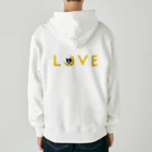 コチ(ボストンテリア)のバックプリント:ボストンテリア(月LOVE)[v2.8k] Heavyweight Zip Hoodie