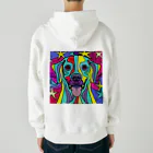 nakagawa-kikakuの奇抜なアート風の可愛い犬のグッズ Heavyweight Zip Hoodie