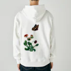 Saza-nami Antique designの花と蝶 Heavyweight Zip Hoodie