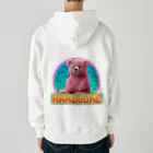 てくのちゃんのHARDCOREピンクのクマちゃん Heavyweight Zip Hoodie