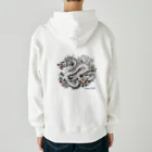 Dragon_4_ALLの龍神・龍（ウエア）：裏プリ白龍１「Dragon 4 ALL」 Heavyweight Zip Hoodie