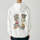 猫のきぬくんのお店のれおまるくん一家　雪山ツアー Heavyweight Zip Hoodie