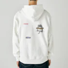 うさやの磔の刑の最中に魚を見つけた猫 Heavyweight Zip Hoodie