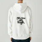 TaDan_StoreのFly free and high.【背面】 Heavyweight Zip Hoodie