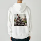 やんちゃな動物達のやんバニー　バイクver Heavyweight Zip Hoodie