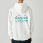 MACKEREL WATER POLOのMACKEREL（メインロゴカラー）背面のみプリント Heavyweight Zip Hoodie