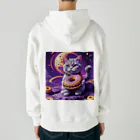 メロンパン猫の土星でドーナツ食べたい Heavyweight Zip Hoodie