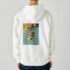 AQUAMETAVERSEの花ブランコに揺られ喜ぶ女の子　ラフルール　1859 Heavyweight Zip Hoodie