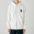 ことぷん の こぜにかせぎのはとふろーれん前面 Heavyweight Zip Hoodie