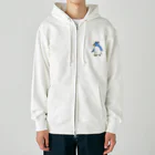 Wood_sssのゆるいペンギン Heavyweight Zip Hoodie