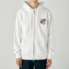 フルツの10/1 誕生花 「モミジアオイ」 Heavyweight Zip Hoodie