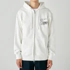 nekoksのしっぽ書き初め　長毛ネコ Heavyweight Zip Hoodie