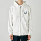 ちょこのウサギのぬいぐるみと眠る女の子 Heavyweight Zip Hoodie