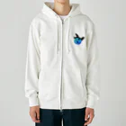 YuDesign￤ゆうデザインのぷくっといきものシリーズ魚ブルー Heavyweight Zip Hoodie