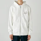 ぬんぬんの部屋のお散歩 〜モコと三つ編みちゃん〜 Heavyweight Zip Hoodie