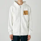 my pastel（いしはら　まさこ）のオレンジのタイル Heavyweight Zip Hoodie