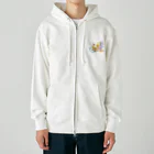 もふもふ♡けもっ娘村　(摩耶夕湖)のお稲荷ちゃん『ぐだぐだするのじゃ🎵』 Heavyweight Zip Hoodie