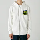 Billion Hackの太陽とドラセナ Heavyweight Zip Hoodie