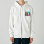 FACTORY MOWのヴィンテージアメリカの街並み Heavyweight Zip Hoodie