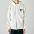 cozetの目を輝かせている猫 Heavyweight Zip Hoodie