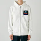 N SAUNA LOGOのネオン風サウナロゴ2 Heavyweight Zip Hoodie