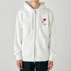 ３２１６のl  love ねこ Heavyweight Zip Hoodie