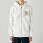 SAKIのウサギのシンプルで可愛いカラーイラスト Heavyweight Zip Hoodie