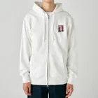 YOKAZE KASUMIの鮮やかなピンクが背景のかわカッコイイグッズ！ Heavyweight Zip Hoodie