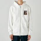 ワンダーワールド・ワンストップのアニメ調コンパクトなアジアのレトロな繁華街 Heavyweight Zip Hoodie