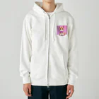 Officefaceのリボン猫ちゃん Heavyweight Zip Hoodie