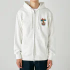 sloth_giraffeのスケートボードするワンコ Heavyweight Zip Hoodie