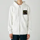 Girigiri-kのダークチョコレートとミントのフードゥブラウニー Heavyweight Zip Hoodie