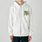 okinawa-okinawa-okinawaのドット絵キリン Heavyweight Zip Hoodie