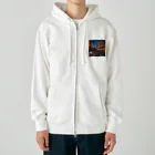 awawoの夕闇に染まるコロッセオの風景 Heavyweight Zip Hoodie