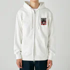 ZZRR12の闘志の炎、愛を捨てた狐の瞳 Heavyweight Zip Hoodie