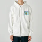 ドット絵調理器具のドット絵「アボカド」 Heavyweight Zip Hoodie