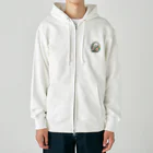 りんりんの可愛いシロクマちゃんショップ　かわいいよ！の花に囲まれている白くま Heavyweight Zip Hoodie