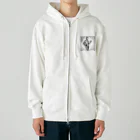 Schiele_sarieriの線画の人 Heavyweight Zip Hoodie