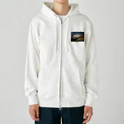 ウエディング♡カップルグッズの南国のサンセットビュー Heavyweight Zip Hoodie