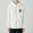 rentorataの可愛いホワイトタイガー Heavyweight Zip Hoodie