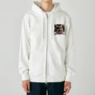 feliceのごはんを食べている猫 Heavyweight Zip Hoodie