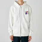 mirinconixの紫からオレンジのグラデーションのペンギン Heavyweight Zip Hoodie