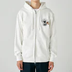 鼻ぺちゃ犬と和猫のデッサンパグ T Heavyweight Zip Hoodie